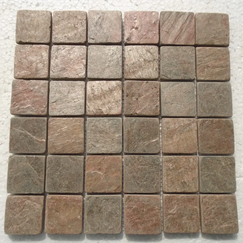 Copper Quartzite Natural Tumbled Mosaic