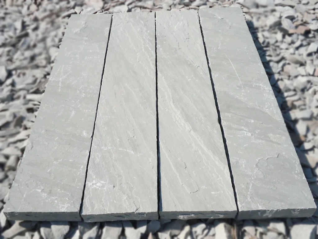 Kandla Grey Sandstone Palisades Top Surface Natural, Bottom Natural, Edges Hand-cut