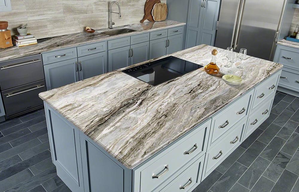 diy kitchen counter faux marble design