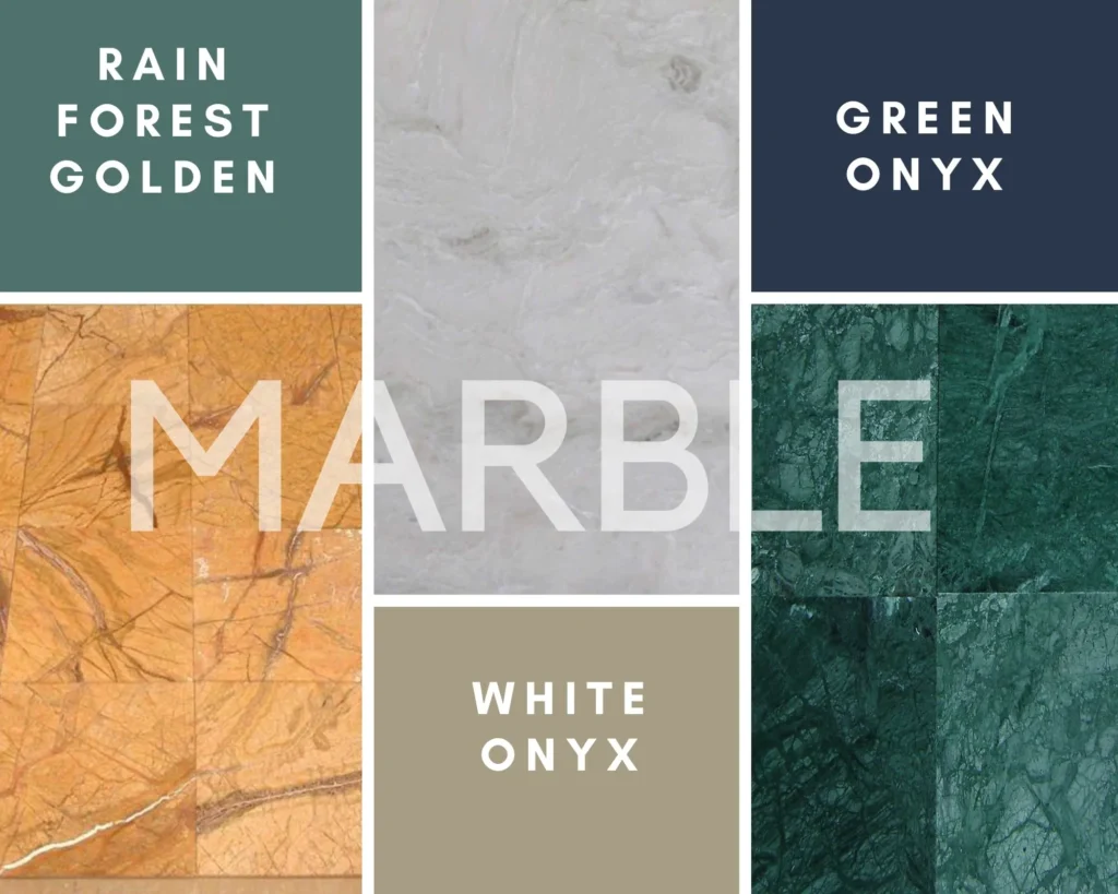 Marble for commercial construction