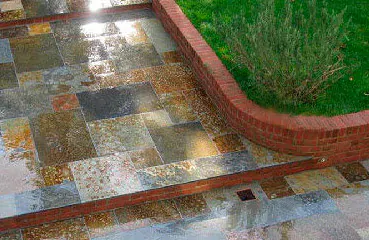 Slate paving