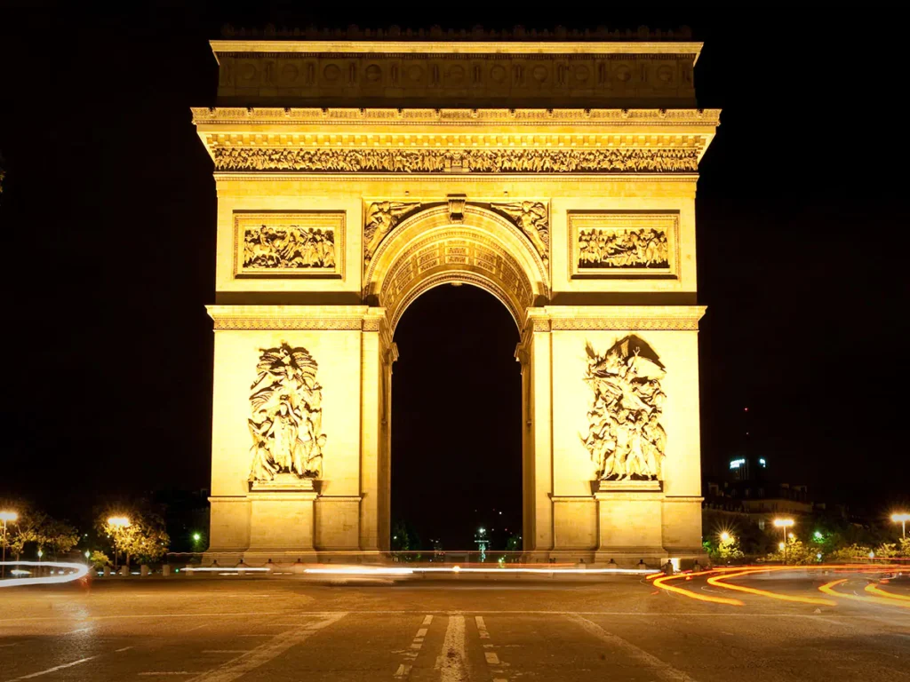 The Arc de Triomphe in Paris