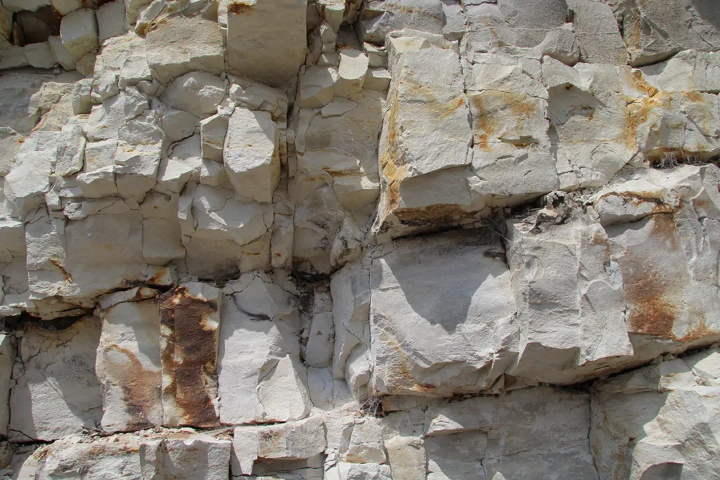 closeup shot limestone quarry