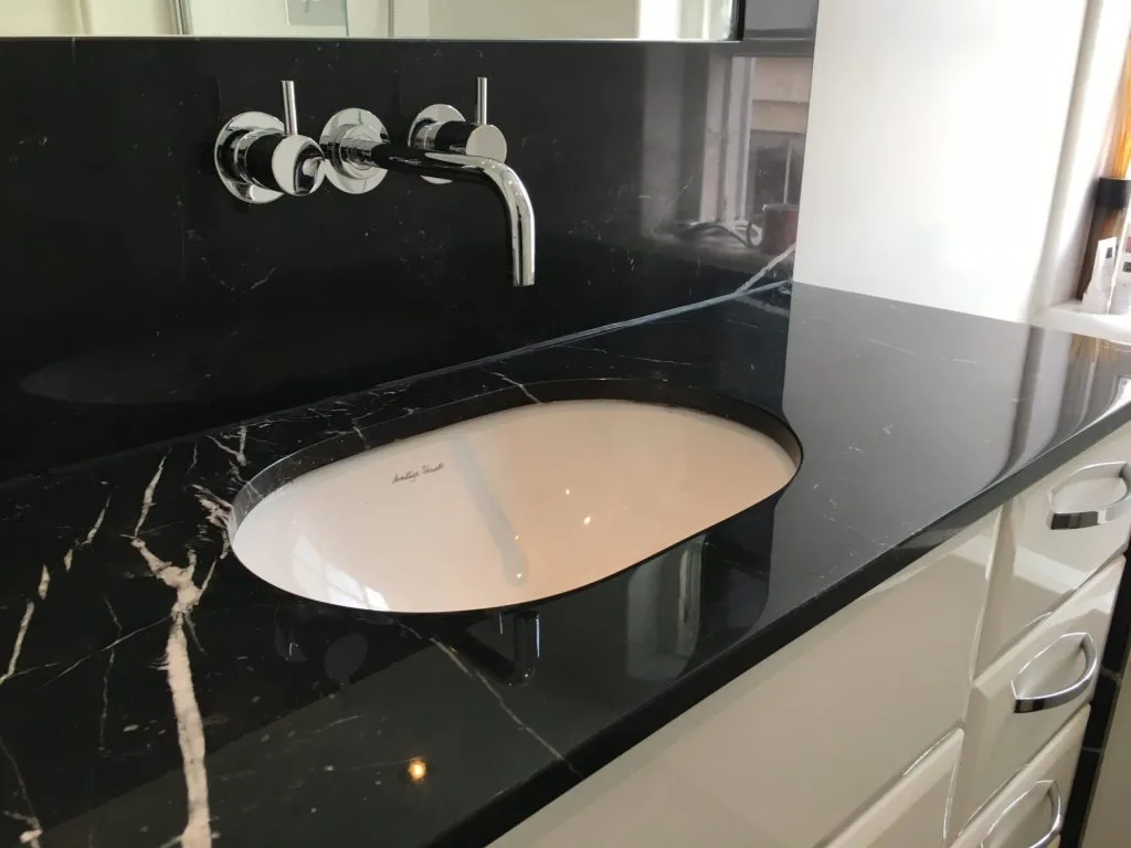 Black Marine Marble Vanity Top